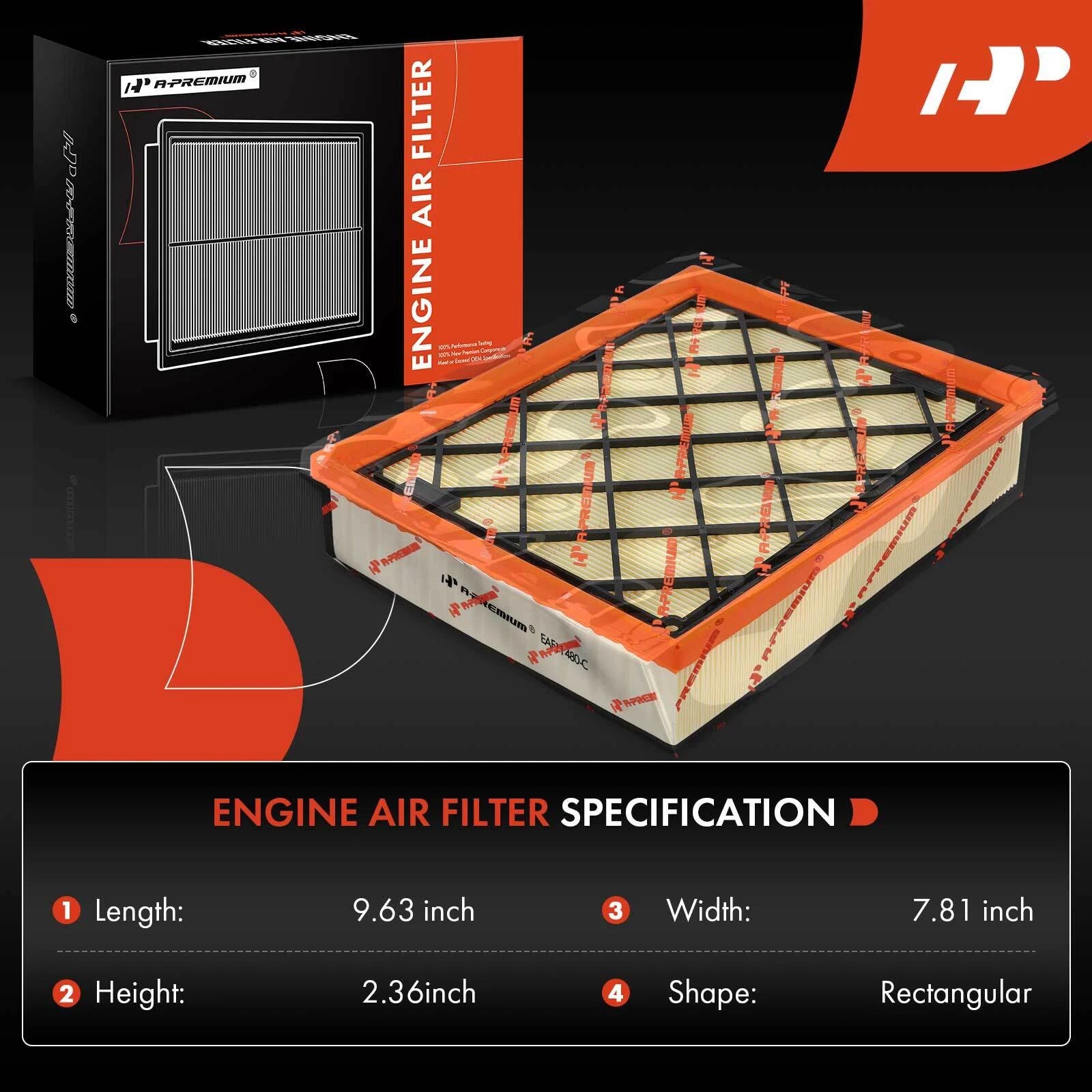 Engine & Activated Carbon Cabin Air Filter for Ford Edge (2015-2023)