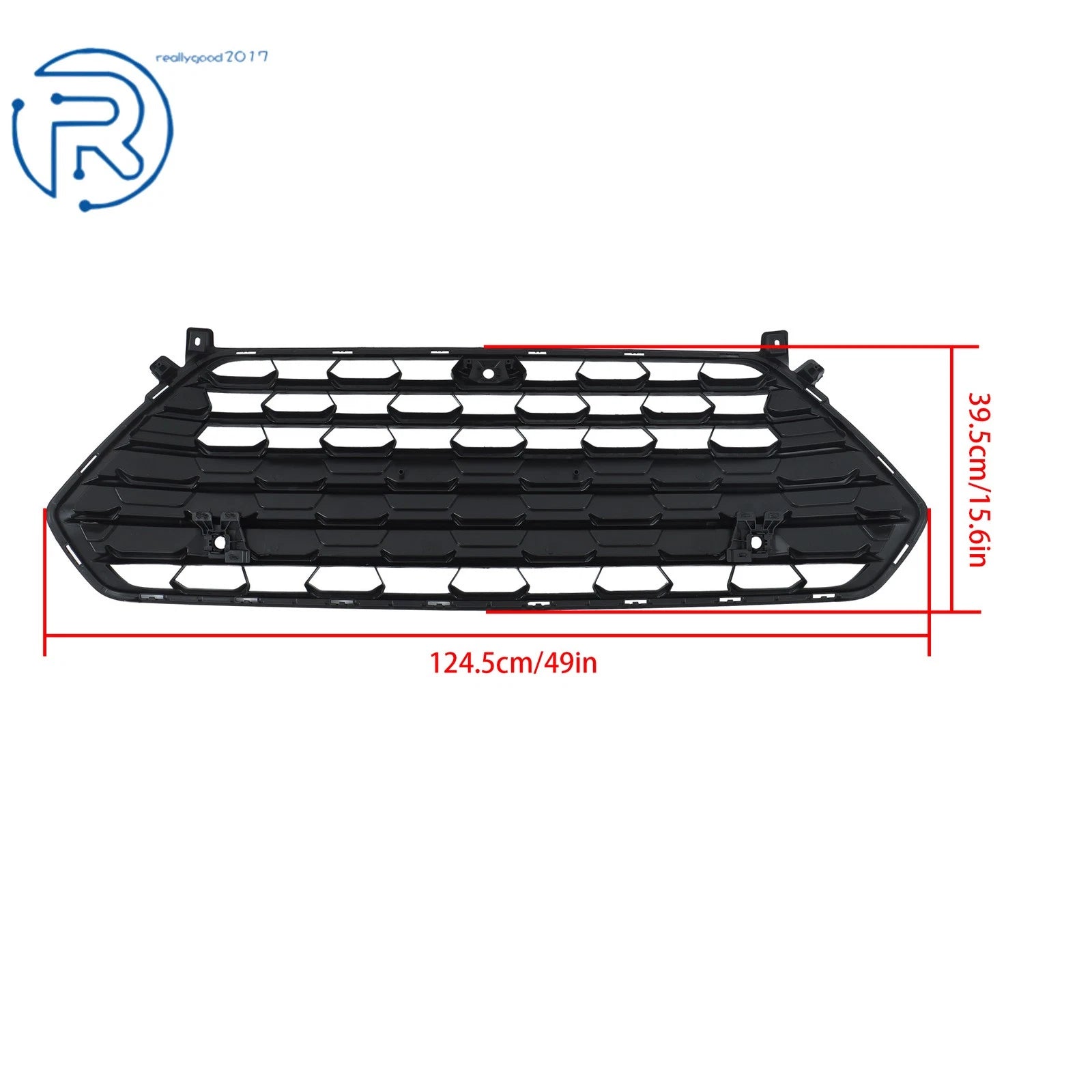 Front Bumper Lower Grille for Grand Highlander (2024) Gloss Black with Sensor Hole