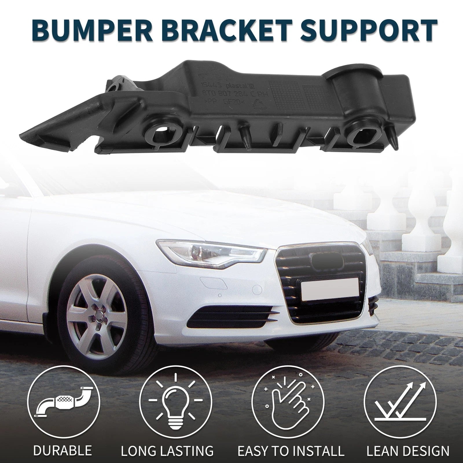 Right Front Bumper Retainer Bracket No. 8T0807284C for Audi A5 (2008–2017)