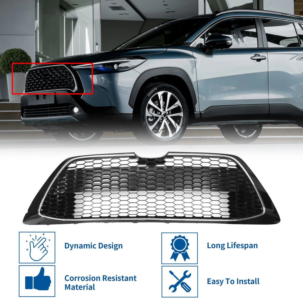 Front Lower Hood Bumper Grille for Toyota Corolla (2014–2019) - Chrome