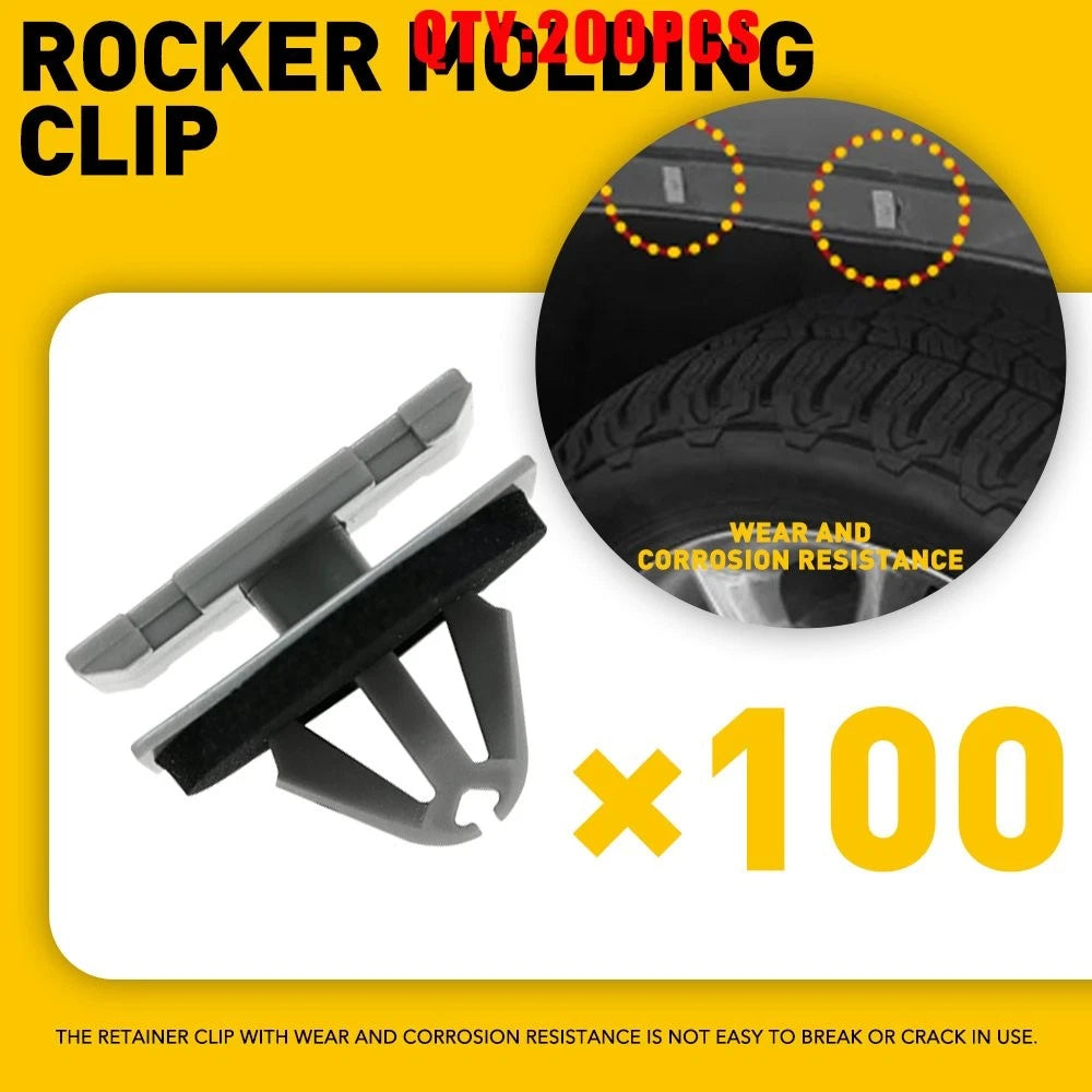 Set of 100 Rocker Panel Moulding Clip Sealers for Ford F-150 (2015–2020)