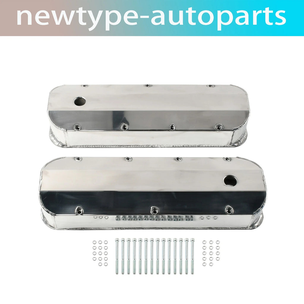 BBC Valve Covers for Chevy 396 427 454 (Fabricated Polished Aluminum)