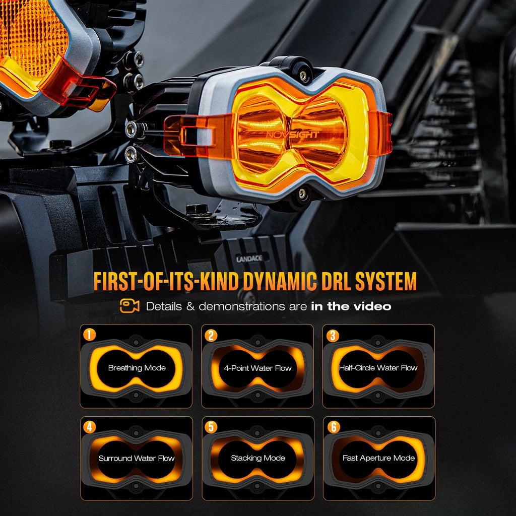 2X Halo Pro 4.5 Inch LED Work Light Spot Pod for ATV Truck