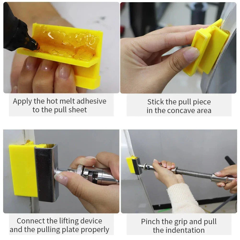 Plastic Dent Repair Puller Tool Kit 90 Degree Concave Pulling for Car Dent Fix