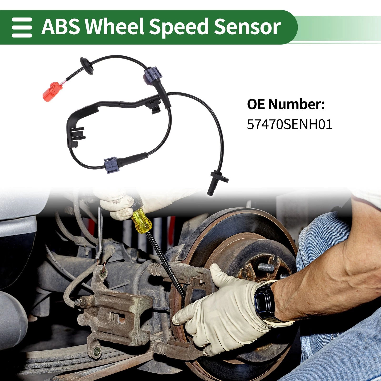 ABS Wheel Speed Sensor No. 57470SENH01 for Honda Fit Saloon (2003–2006)