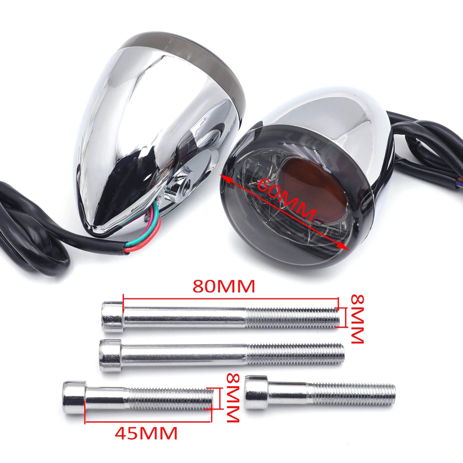 Smoke Rear LED Running Brake Turn Signal Indicator Light for Harley Softail (2018–2023)