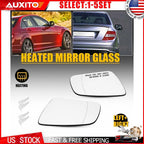 Heated Side Mirror Glass LH Driver RH Passenger for Mercedes Benz C300 C350 (2010–2015)