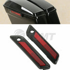 Black Saddlebag Hinge Latch Covers for Harley Touring Road King Glide (2014–2023)