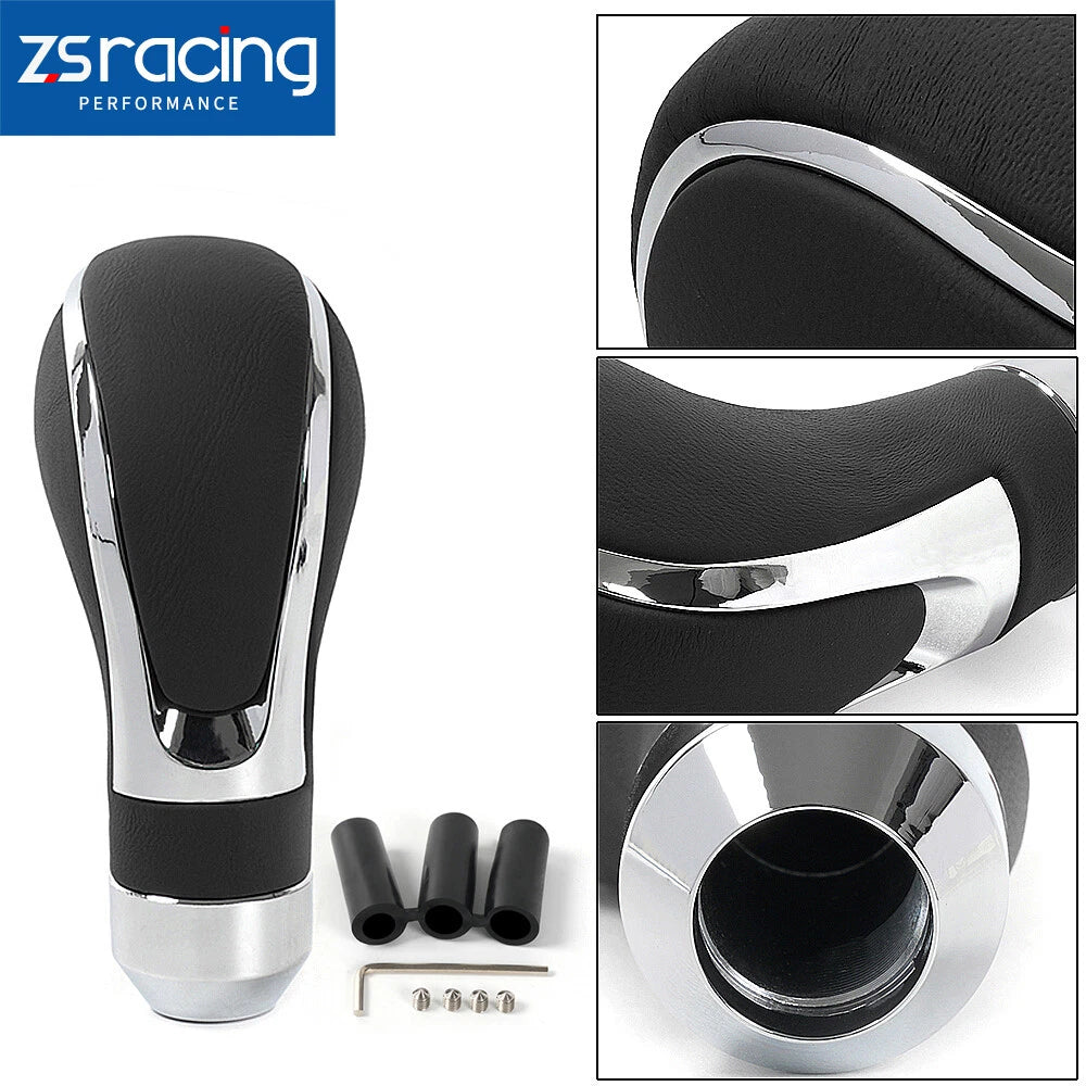 Gear Shift Knob for Universal Car Manual Shifter Black Leather