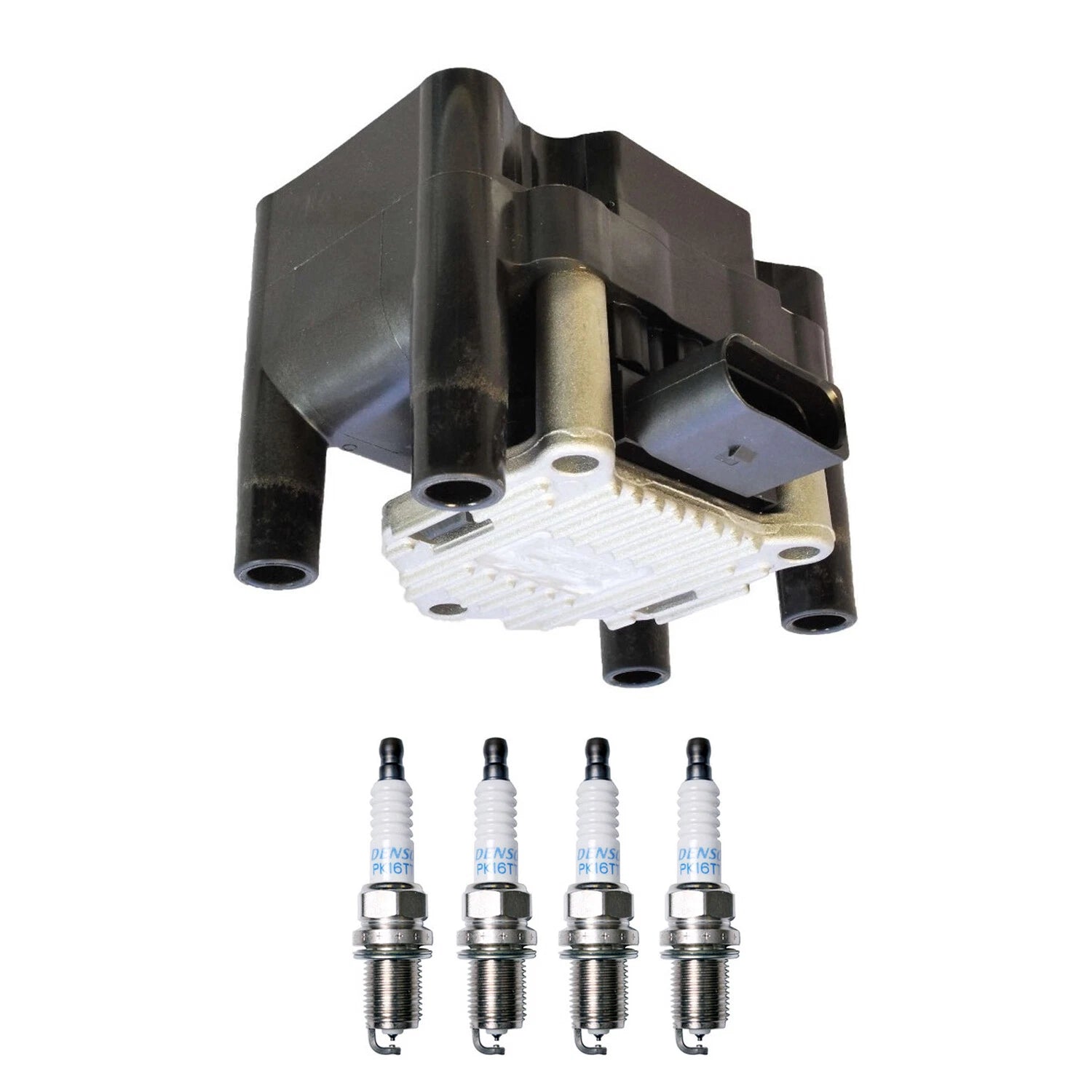 Set of 5 Ignition Coil & Spark Plug Kit for Civic Golf Jetta (L4)