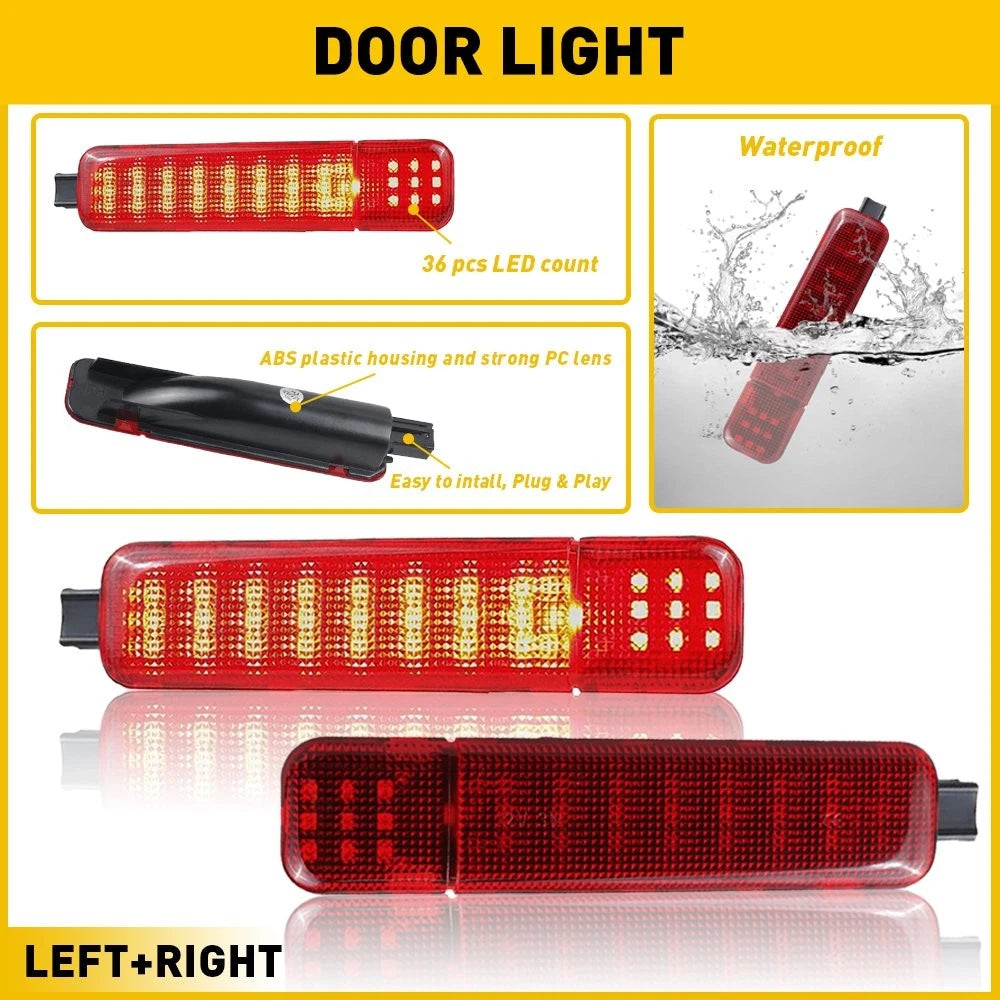 2X LED Door Courtesy Lights for 1999-2006 Chevy Silverado Tahoe GMC Sierra