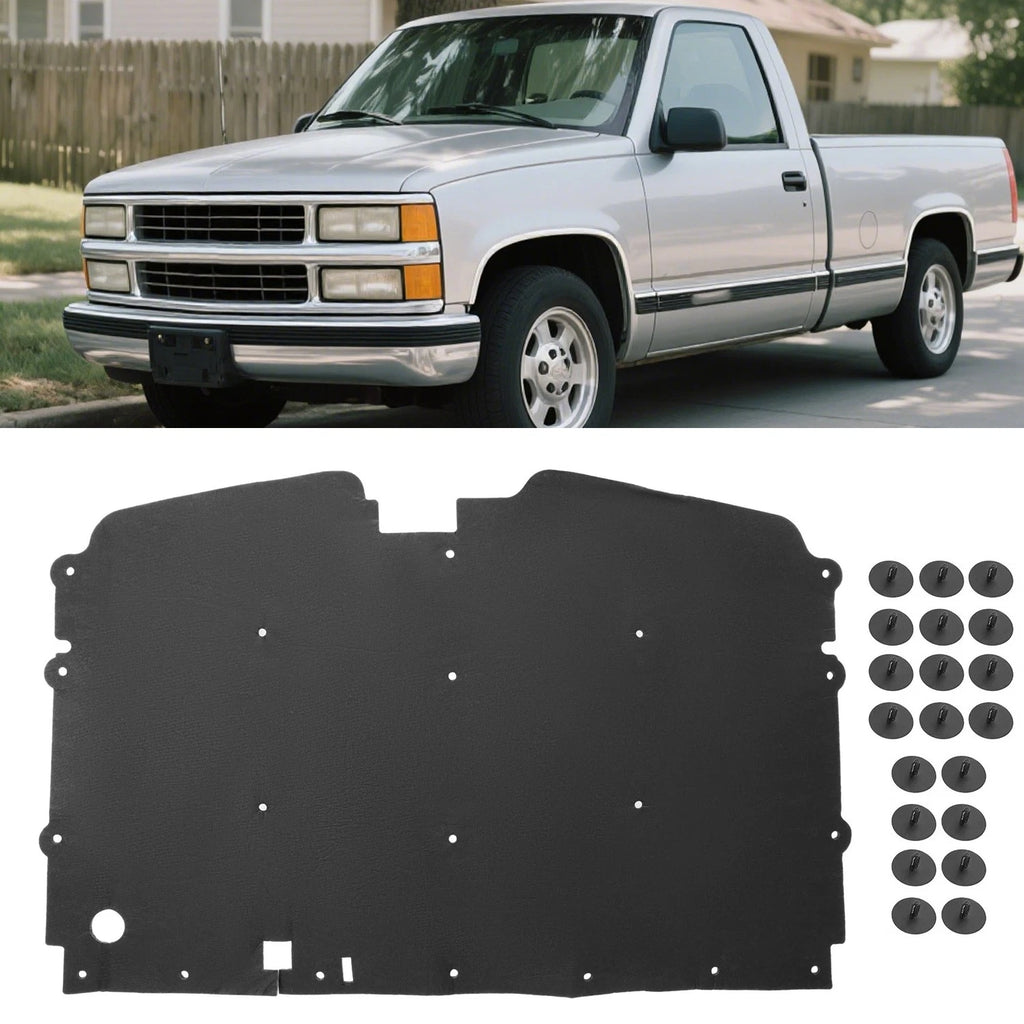 Hood Insulation Pad with Clips for Chevy GMC C1500 C2500 C3500 (1988–1998)
