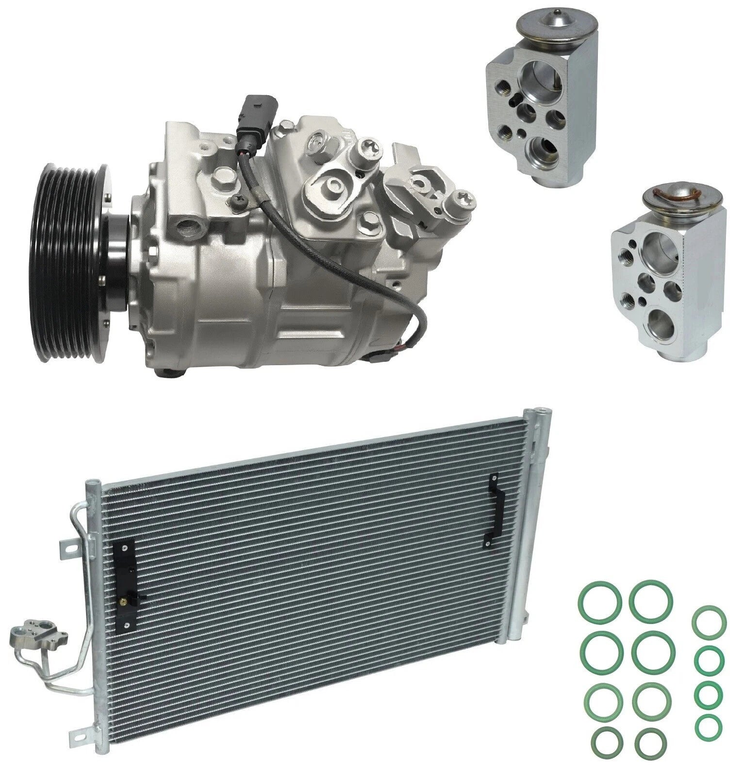 AC Compressor Kit W Condenser for Volkswagen Touareg 3.2L (2007–2010)