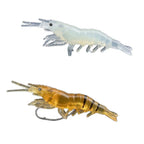 Glow in Dark Shrimp Lure 4cm 1.3g Soft Body with Long Shank Hook