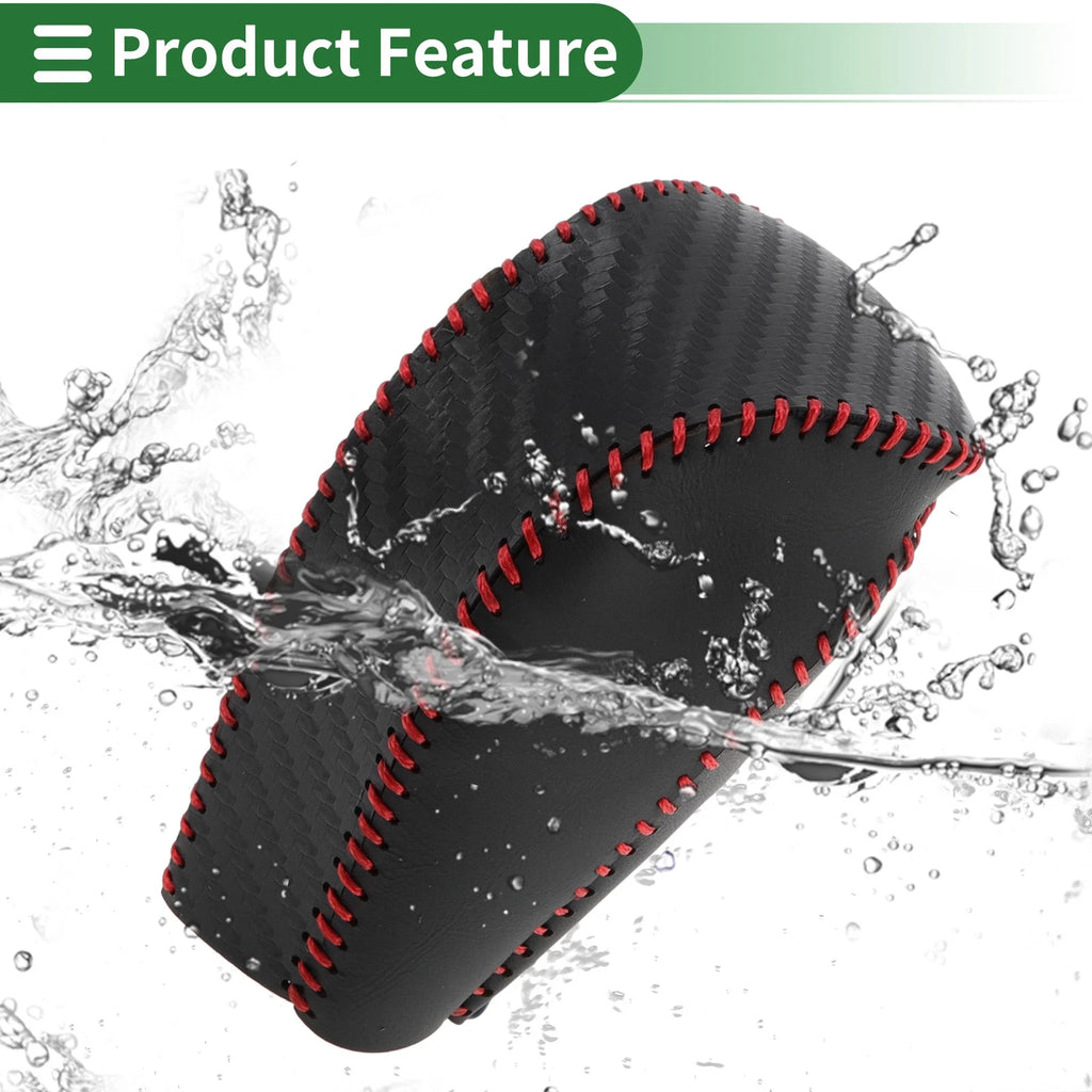 Gear Shift Knob Cover for Mazda CX-30 (2020–2022) Black Carbon Fiber Red