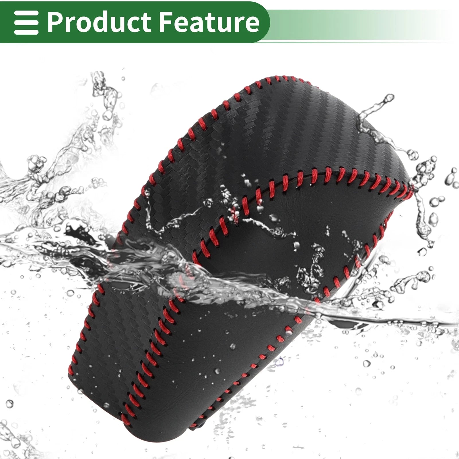 Gear Shift Knob Cover for Mazda CX-30 (2020–2022) Black Carbon Fiber Red