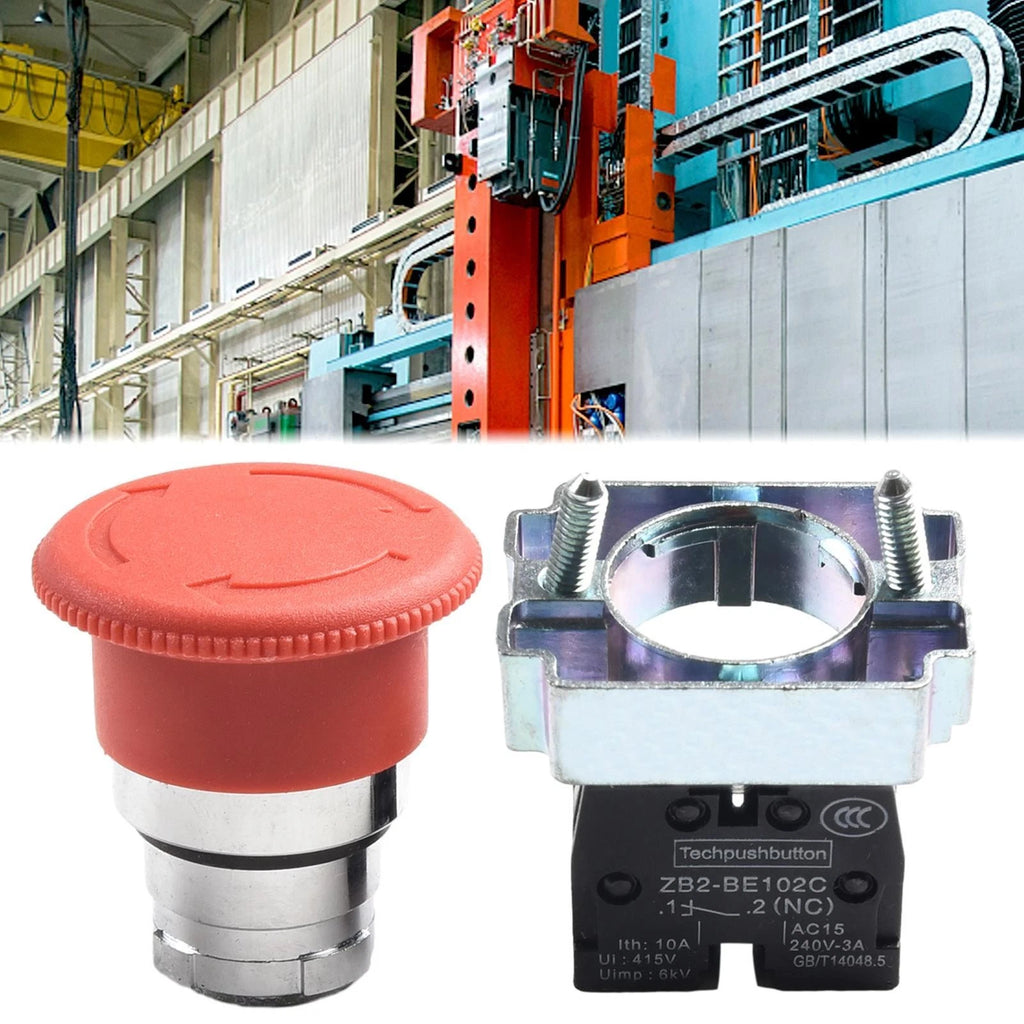22mm Red Panel Mount Push Button Switch for Automotive (High Reliability)