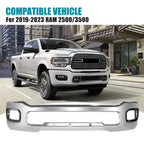 Chrome Steel Front Bumper for Dodge Ram 2500 3500 (2019–2023)