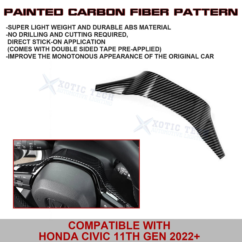 Carbon Fiber Pattern Driver Side Panel Cover for Honda Civic (2022-2025)