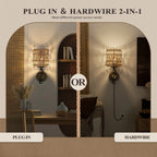 Dimmable Wall Light Fixture for Vintage Style (Indoor Use)