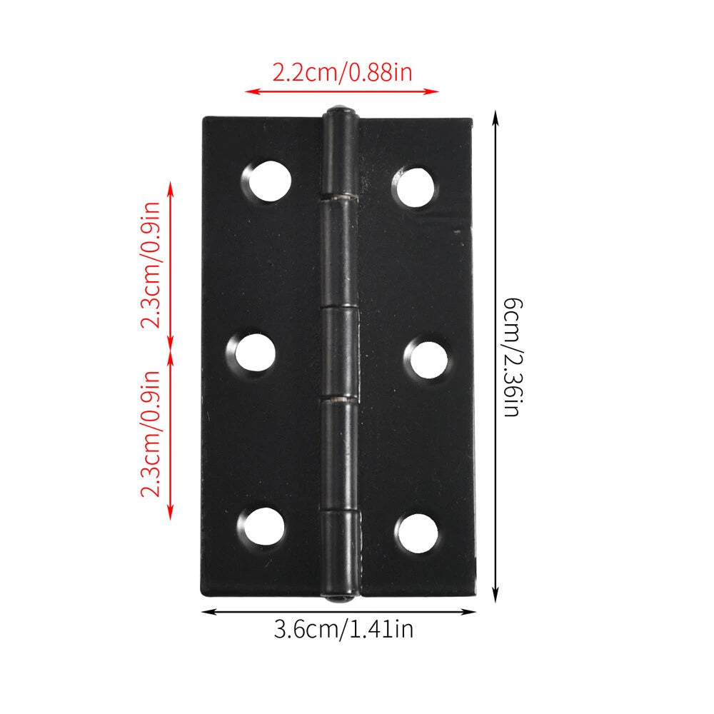 Set of 4 Mini Flat Hinges for Jewelry Chest (60x36mm)
