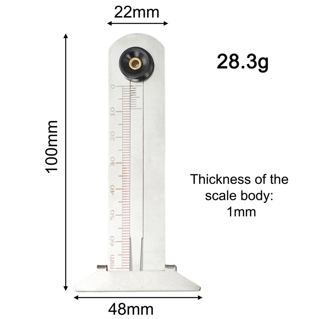 Tire Tread Depth Gauge for Universal Use (Forged Stainless Steel)