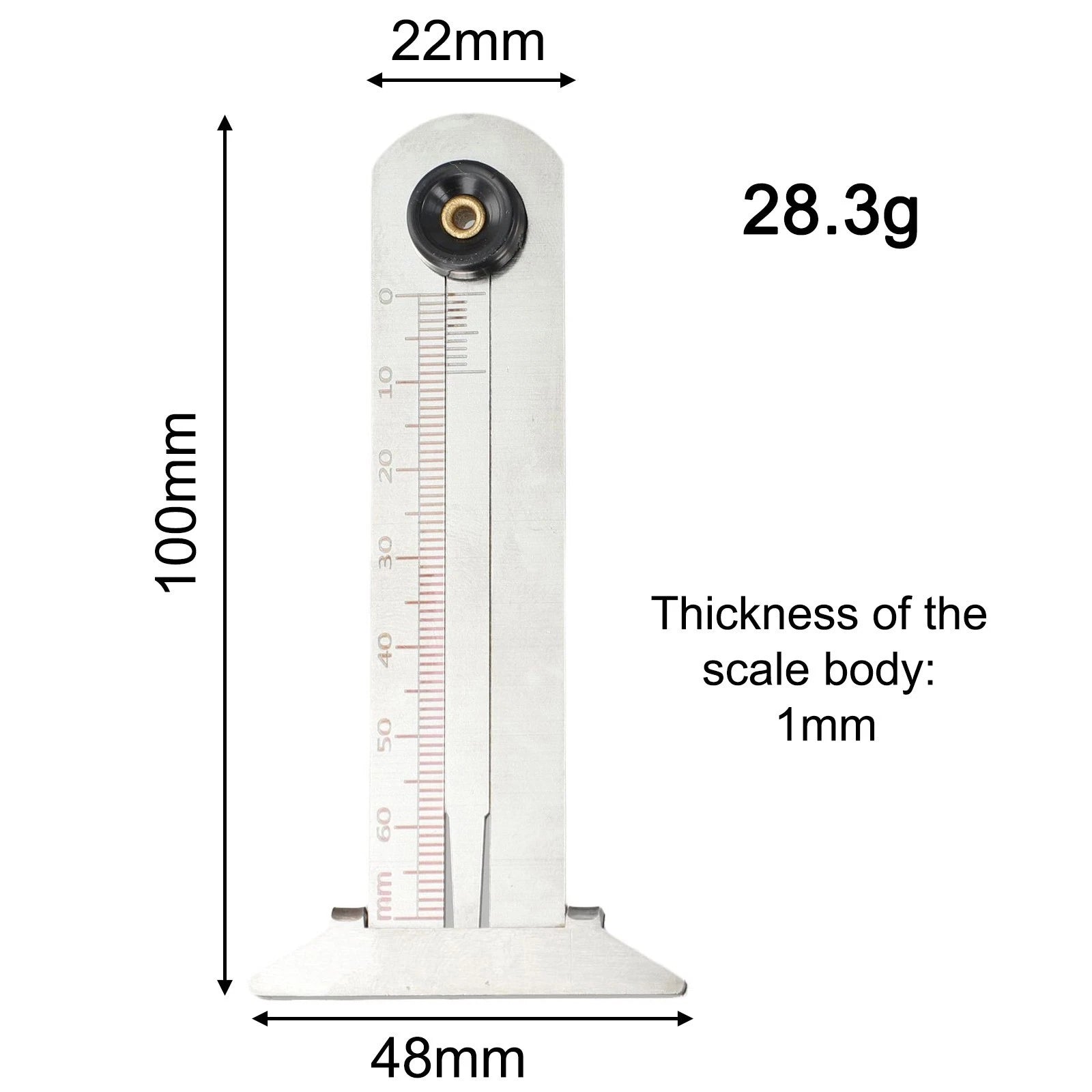 Tire Tread Depth Gauge for Universal Use (Forged Stainless Steel)