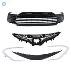 Set of 2 Front Upper Lower Grille Strip Trim for Toyota Camry LE (2021–2022)