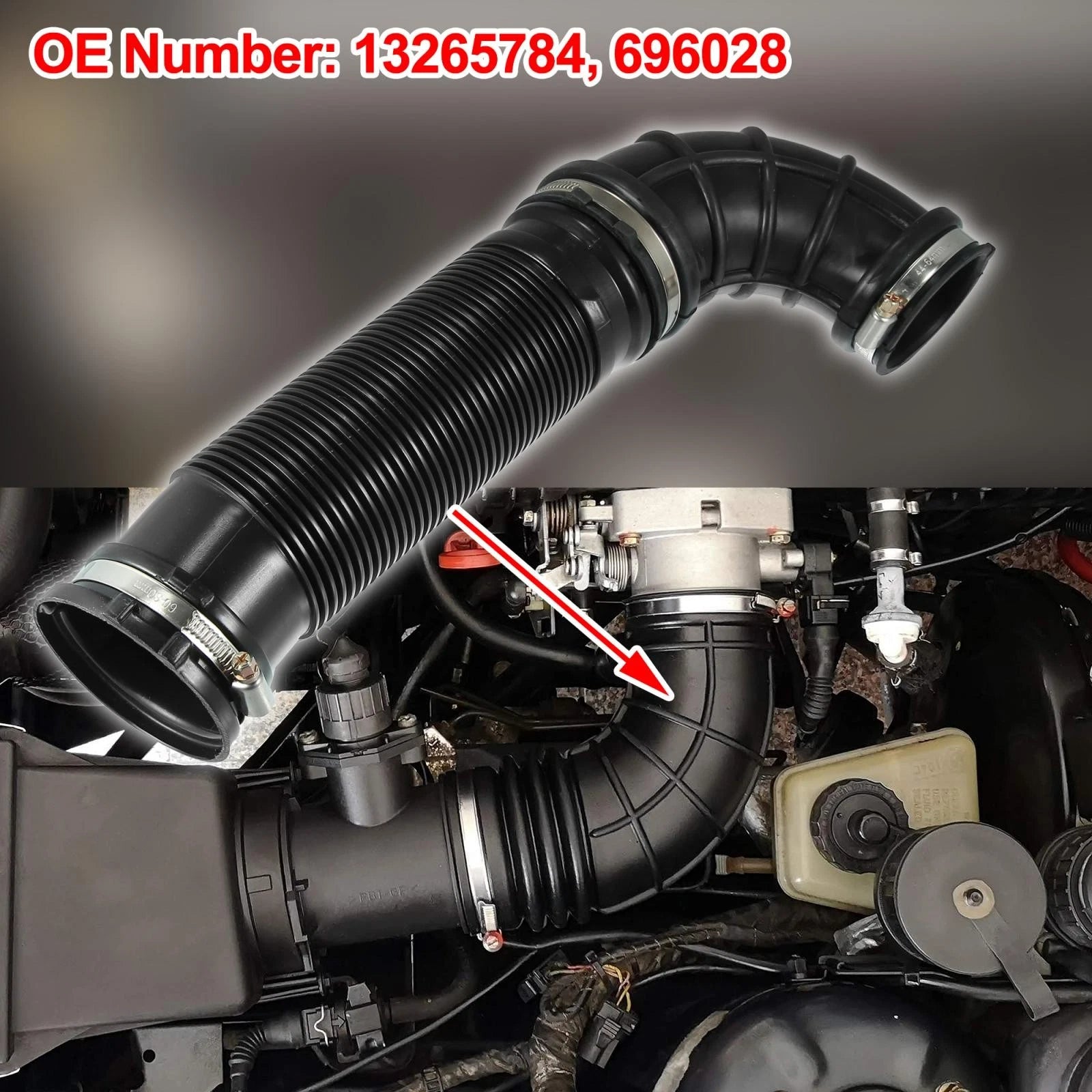 Air Duct Filtered Pipe for Chevrolet Cruze LT LTZ (2011–2016) 13265784 696028