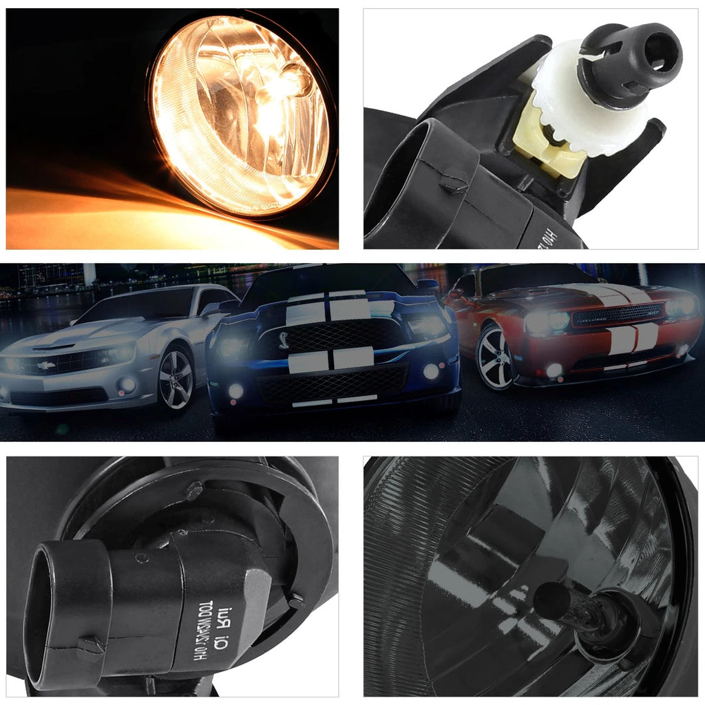 Set of 2 Smoked Lens Bumper Fog Lights for Tacoma/Solara/Tundra/Sequoia (2004–2013)