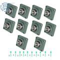 Set of 10 Pillow Block Flange Bearings for UCF208-24 (Fits Various Models)