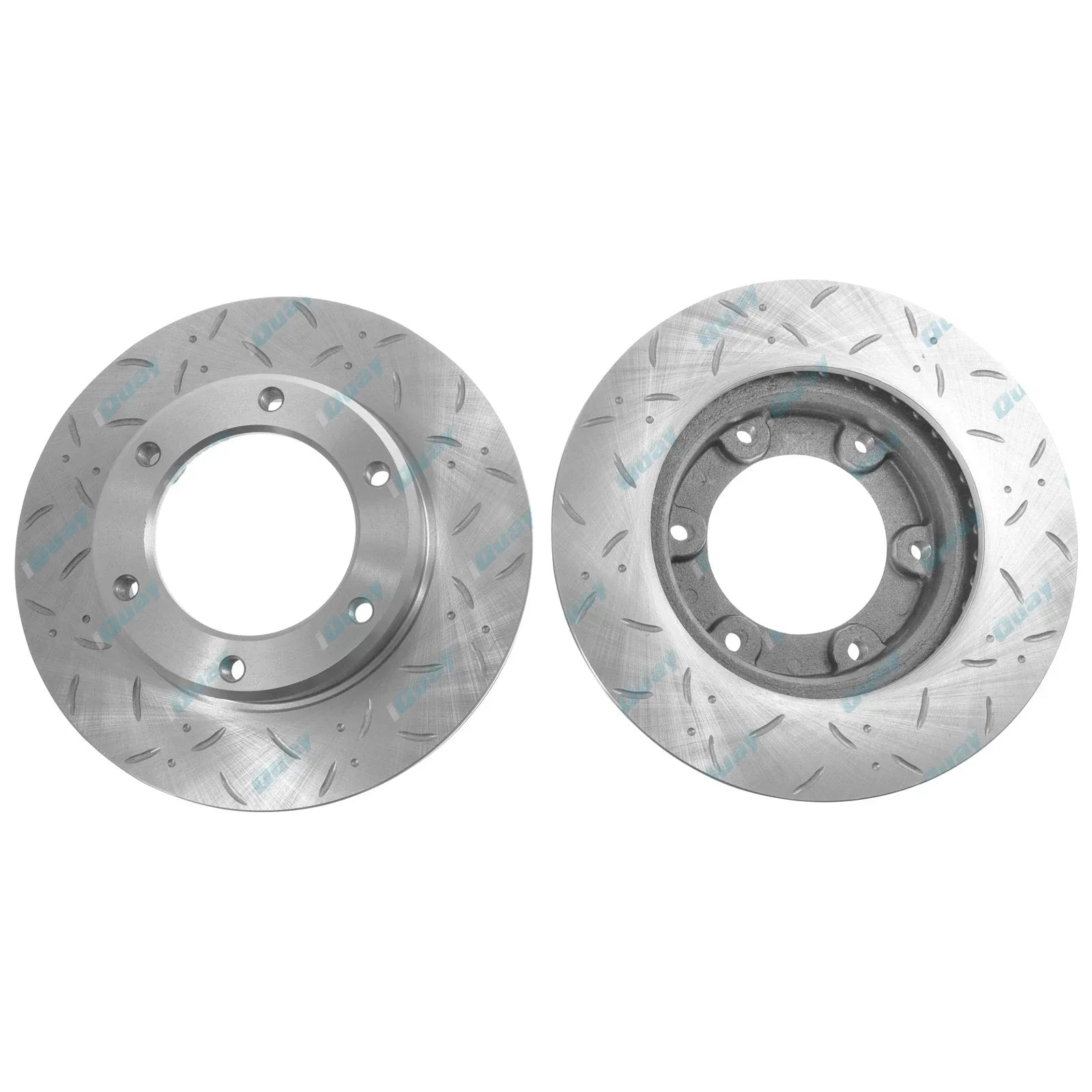 2 x Front Slotted Disc Rotors & Brake Pads for Toyota FJ80 HDJ80 HZJ80 (1990-1992)