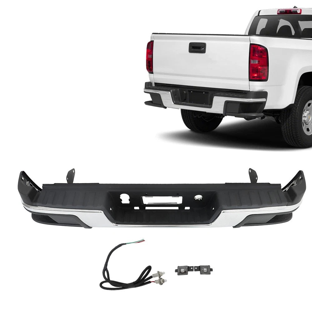 Chrome Rear Step Bumper for Chevy Colorado GMC Canyon (2015–2022)