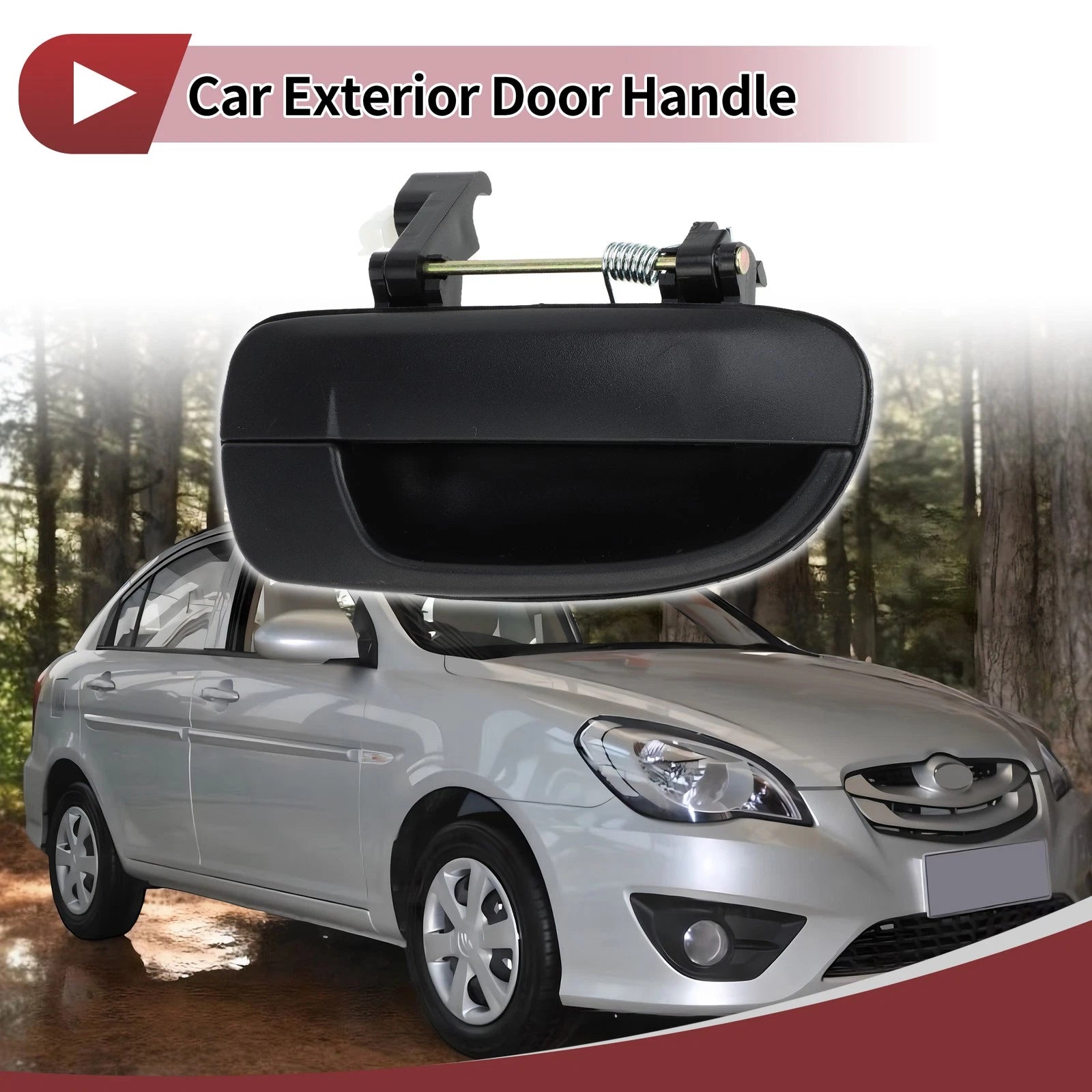 Car Exterior Door Handle for Hyundai Accent (2010–2017) No. 8265025000 Black ABS