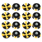 16 Pack Rubber Golf Shoe Cleats for Metal Thread Shoes - 8 Contact Points