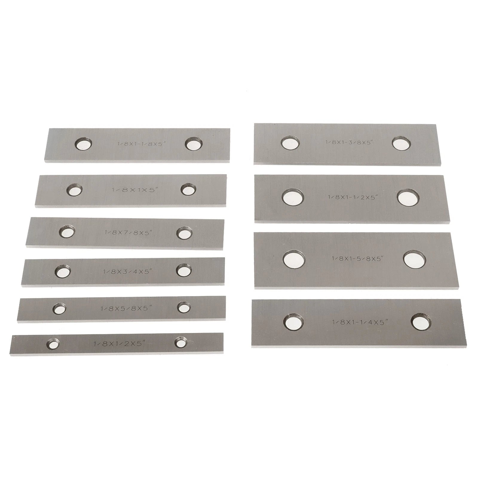 Set of 10 Precision Parallel Blocks 1/8 × 5" for Automotive Use