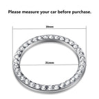 Bling Car Cup Holder Coasters Engine Start Button Ring Cover Decoration for Universal (2000-2025)