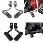 Mustache Engine Guard Crash Bar with 1 1/4 Foot Pegs for Harley Softail (2000–2017)