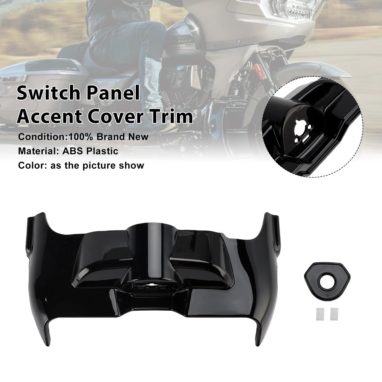 Switch Panel Accent Cover Trim for Harley Touring Electra Street Glide (2023–2025) Black