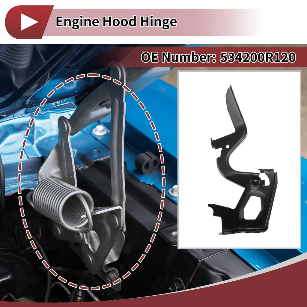 Hood Hinge for Toyota RAV4 (2014) - Left Side, 1 pcs
