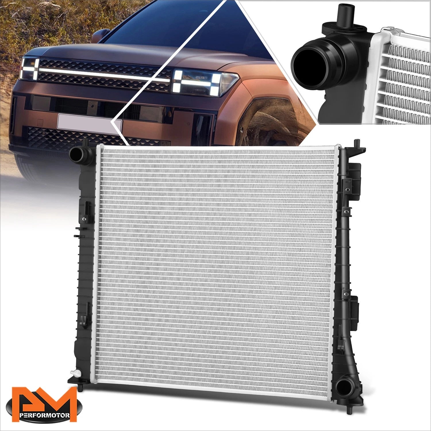 Aluminum Cooling Radiator for Santa Fe Sorento 1.6L 2.5L Turbo (2021–2024) DPI-13918