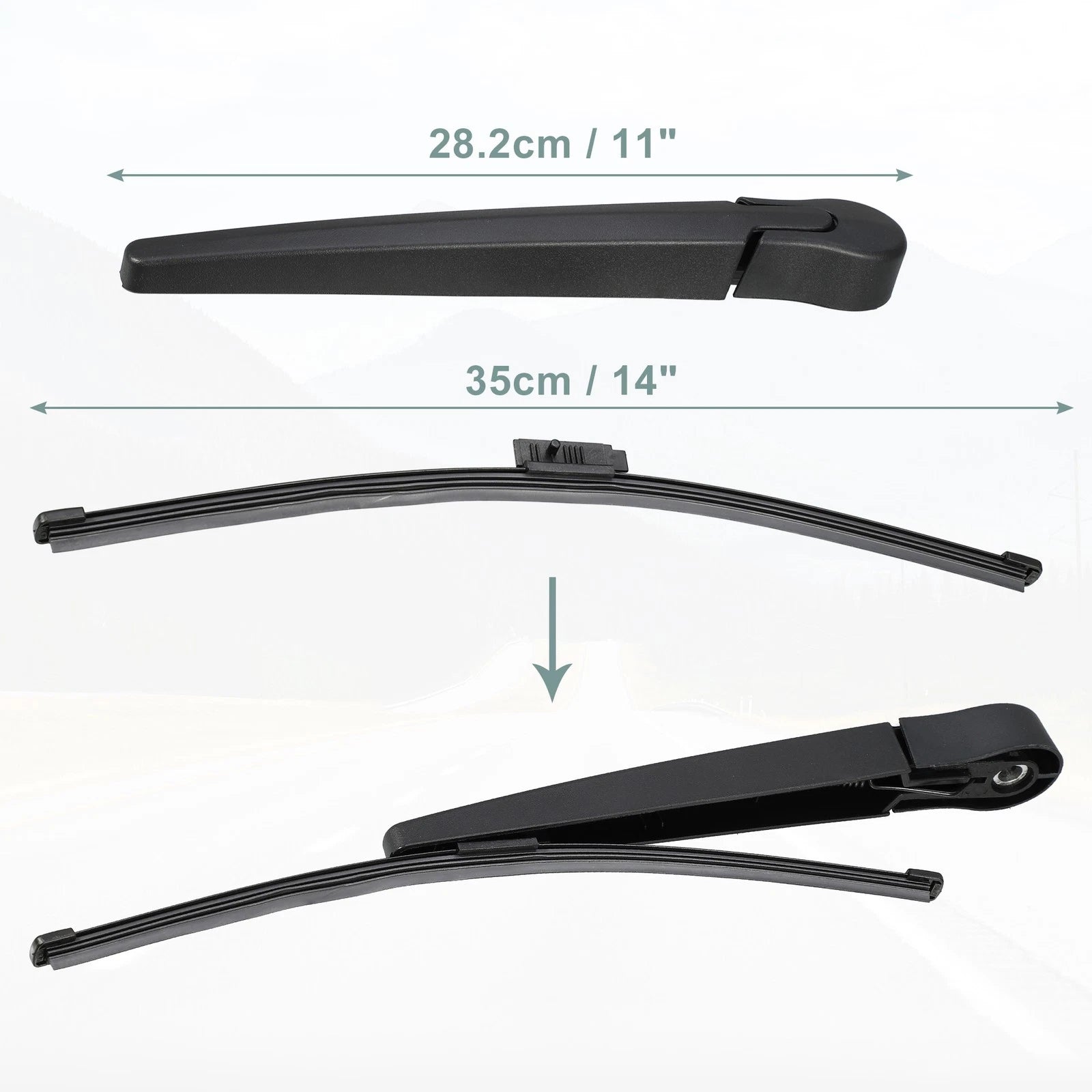 Set of 2 Rear Wiper Blade Arms for BMW 3 Series E91 (2004–2013)