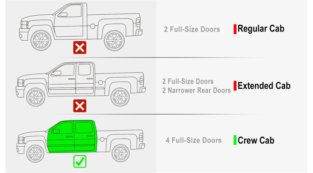Black Side Step Nerf Bars for Chevy Silverado GMC Sierra (2007-2018)
