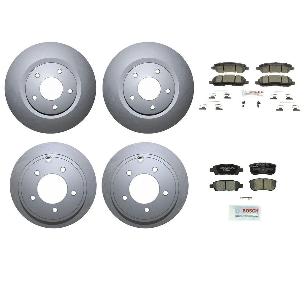 Front and Rear Brake Kit Disc Rotors & Ceramic Pads for Chrysler Dodge Jeep