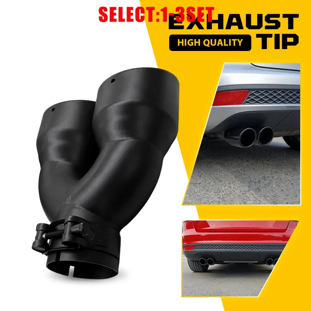 2.5" ID Dual Exhaust Muffler Tip for Universal Applications (7" OD, 8.5" L)