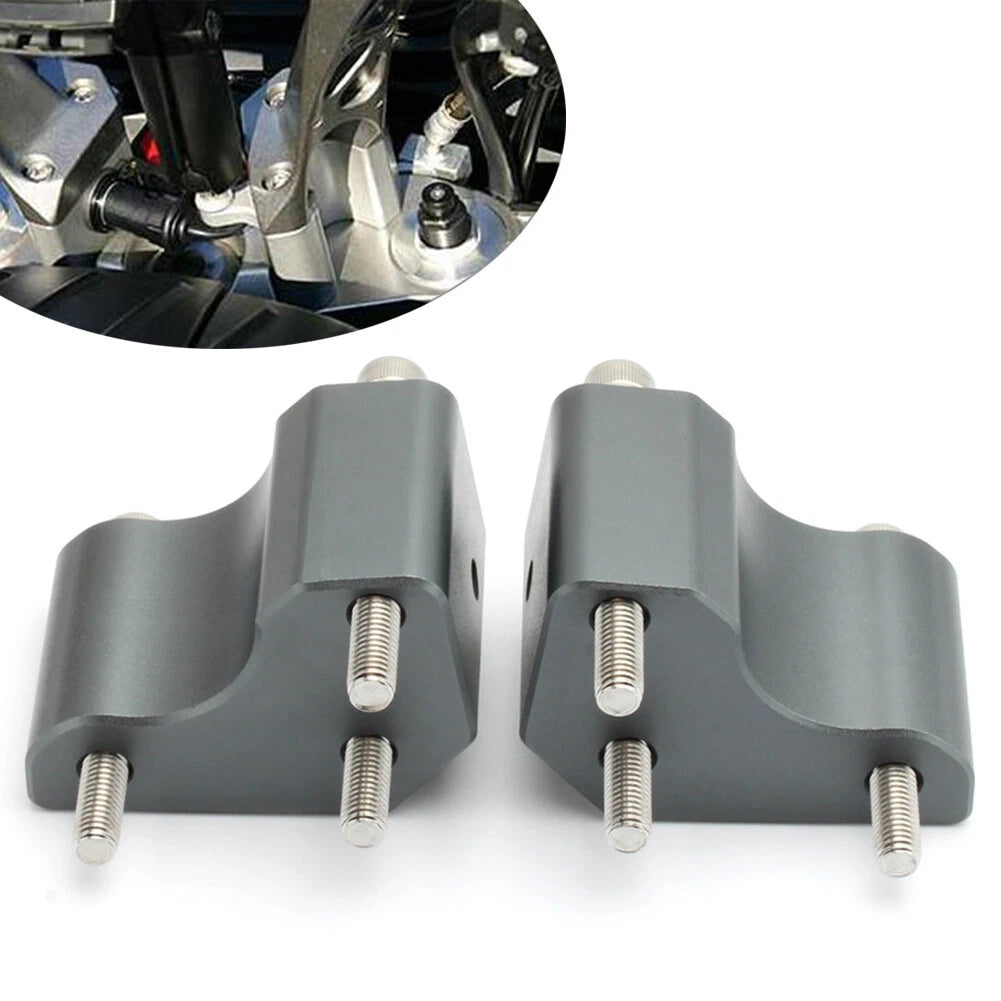 2" Handlebar Riser Spacer Kit for Kawasaki Concours 1400 ABS (2008–2022) Titanium