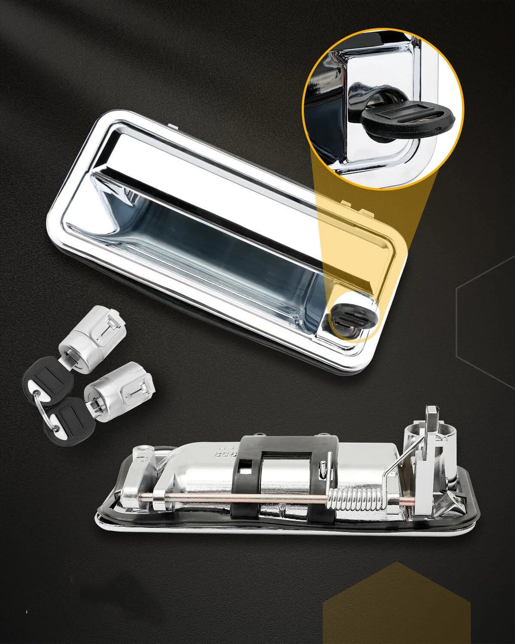 Chrome Exterior Door Handle Set for Chevy GMC C/K 1500 (1988-2001)