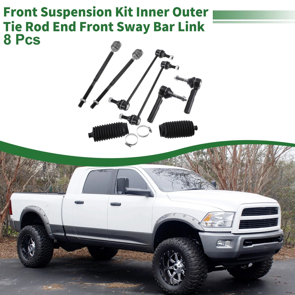 8pcs Front Suspension Kit Tie Rod End Sway Bar Link for Dodge Journey (2009–2020)