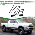 8pcs Front Suspension Kit Tie Rod End Sway Bar Link for Dodge Journey (2009–2020)