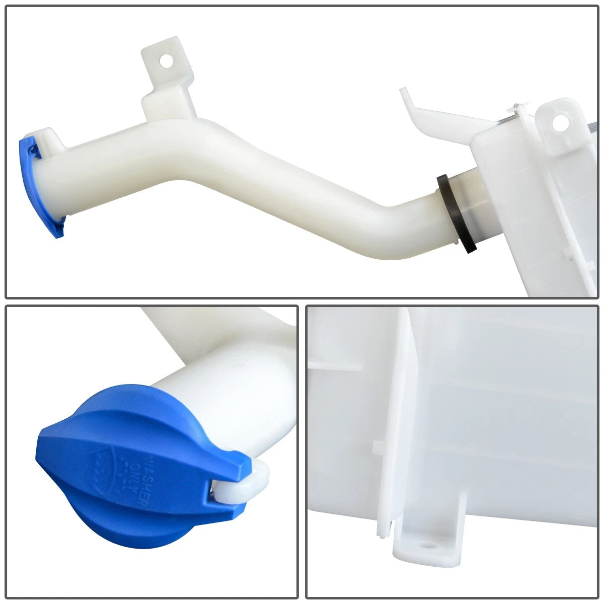 Windshield Washer Fluid Reservoir Tank Bottle w/ Pump for Kia Rio (2006–2011)